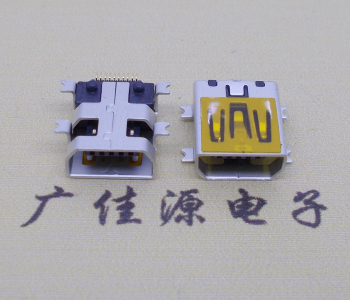 吉林迷你USB插座,MiNiUSB母座,10P/全贴片带固定柱母头