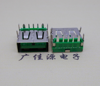吉林5A大电流 快充接口 USB5p绿胶芯 常规母座