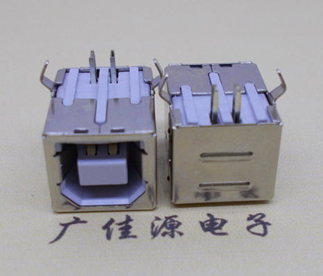 吉林USB BF90度母座 打印机接口 卧式插板DIP白胶