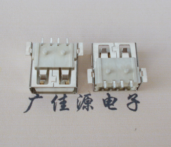 吉林USB AF方形脚 贴片母座 1.0/1.2柱子直边接口
