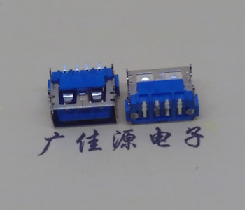 吉林AF短体10.0接口 蓝色胶芯 直边4pin端子SMT