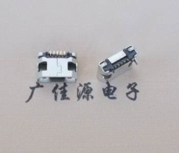 吉林迈克小型 USB连接器 平口5p插座 有柱带焊盘