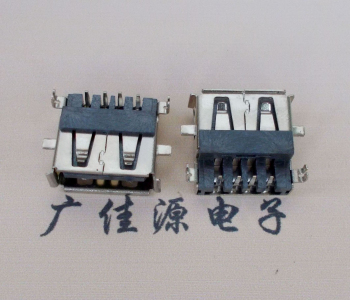 吉林AF USB母座90度 DIP沉板3.9/4.9 耐高温有卷边