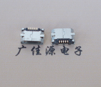 吉林Micro USB平口全贴板 鱼叉脚5.0长带定位柱加焊盘