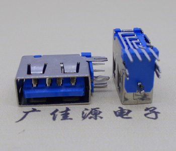 吉林USB 测插2.0母座 短体10.0MM 接口 蓝色胶芯