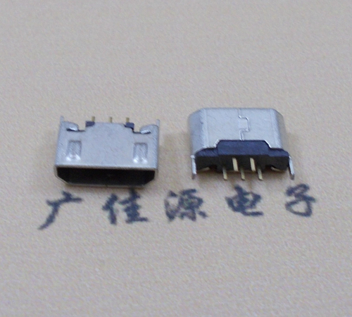 吉林迈克USB 180度母座5p直插带地脚1.5端子直口