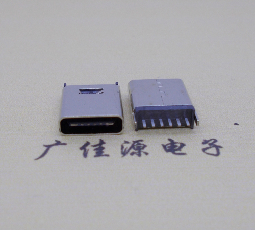 吉林直立式插板Type-C6p母座连接器高H=10.0mm
