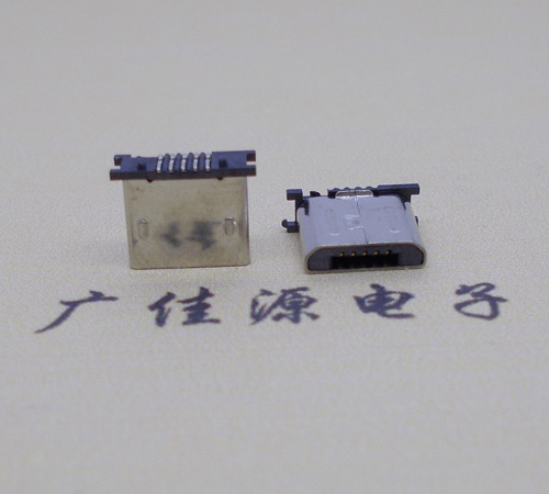 吉林MICRO USB 5P公头短体5.6mm立贴带柱无卡勾