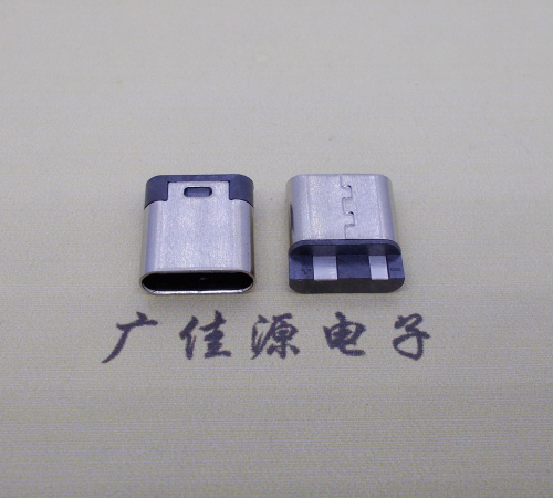 吉林电源椭圆形USB接口.type c2p焊线母座.充电尾部2点焊接详解