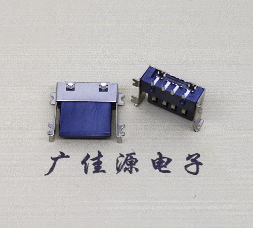 吉林薄胶芯母座 USB2.0卧式贴板A母10.0短体尺寸