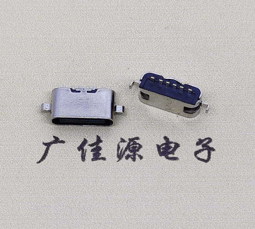 吉林type c6p母座接口 沉板0.8mm 两脚插板引脚定义  