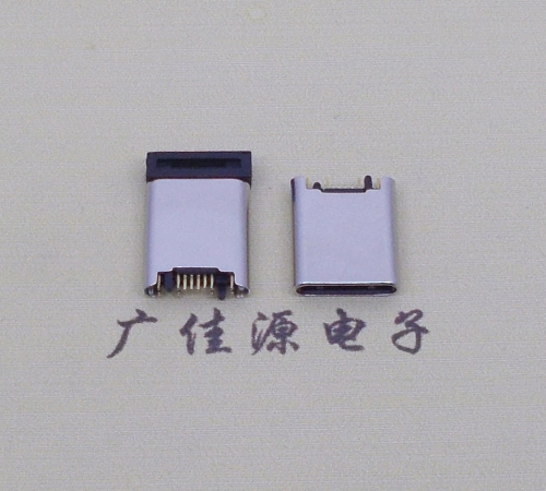 吉林usb3.1连接器type-c12p公头.夹板0.7拉伸铆压直针7+5