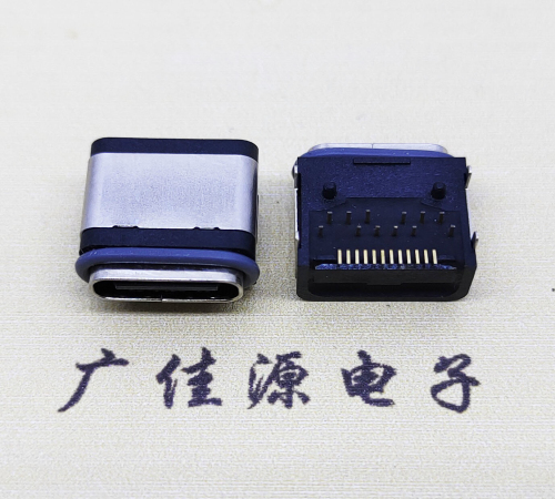 吉林USB3.1防水TYPE-C24P卧式母座四脚插带定位柱